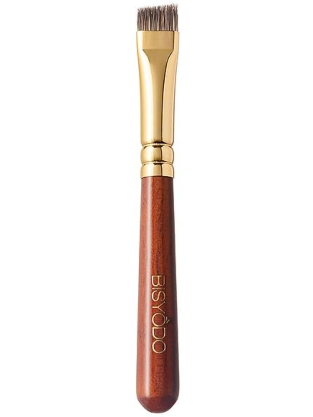 Angled Short Eyebrow Brush - Perfect for Precise Application, Brown Color